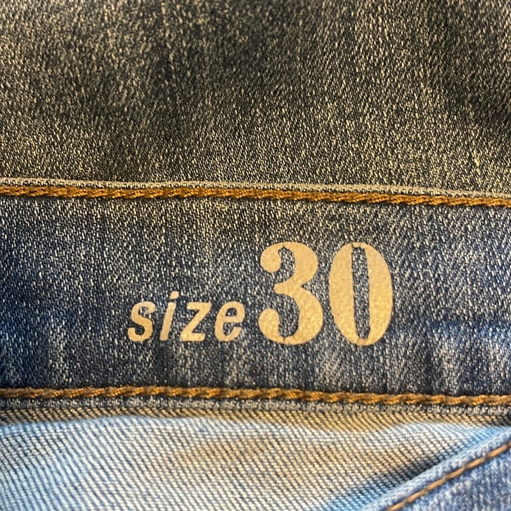 J Crew - Distressed Patchwork Toothpick Blue Jean… - image 4